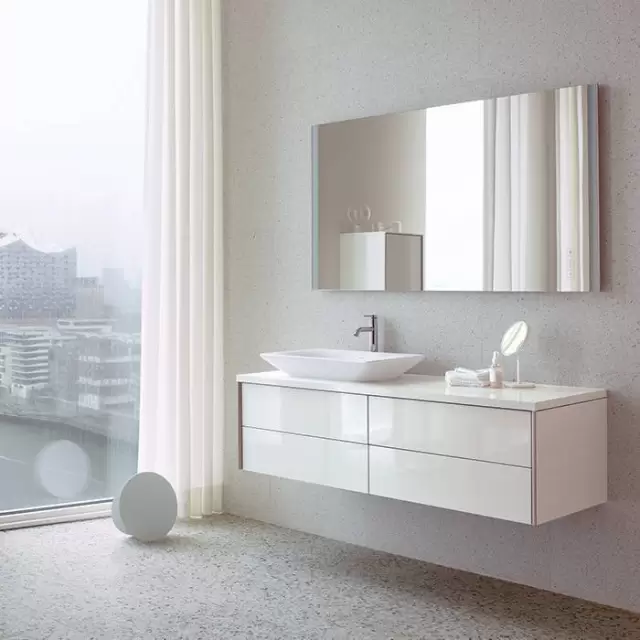 Duravit XViu Тумба подвесная 160x55x40см с раковиной, 2 ящика, цвет: белый глянцевый