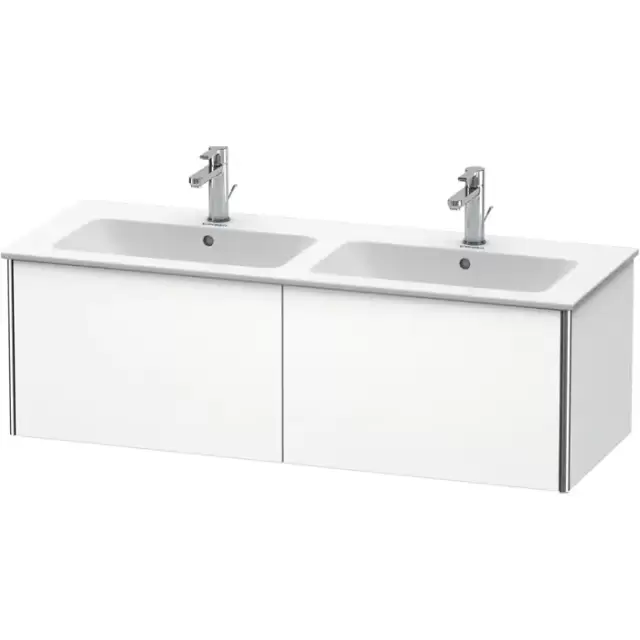 Duravit XSquare Тумба подвесная, 128х47.8х40см, с раковиной, с 2 выдв ящик, цвет: белый матовый