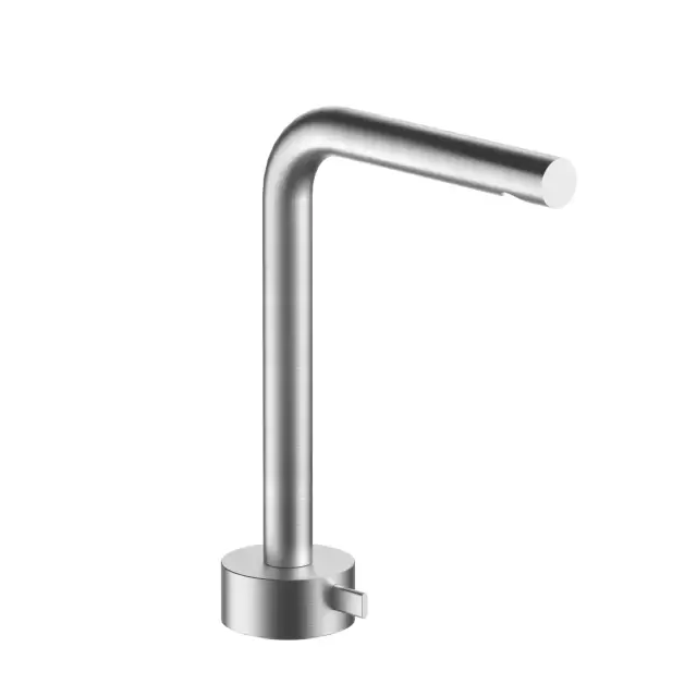 Fantini AF/21 Смеситель для раковины, 1 отв., высокий излив, излив: 155мм, цвет: матовая натуральная сталь