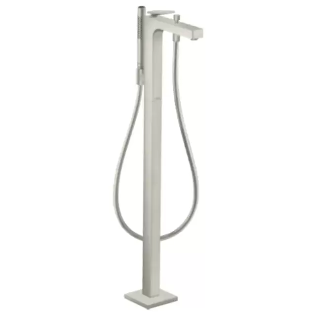 Axor Citterio Смеситель для ванны, напольный, с ручным душем, текстура, цвет: сталь