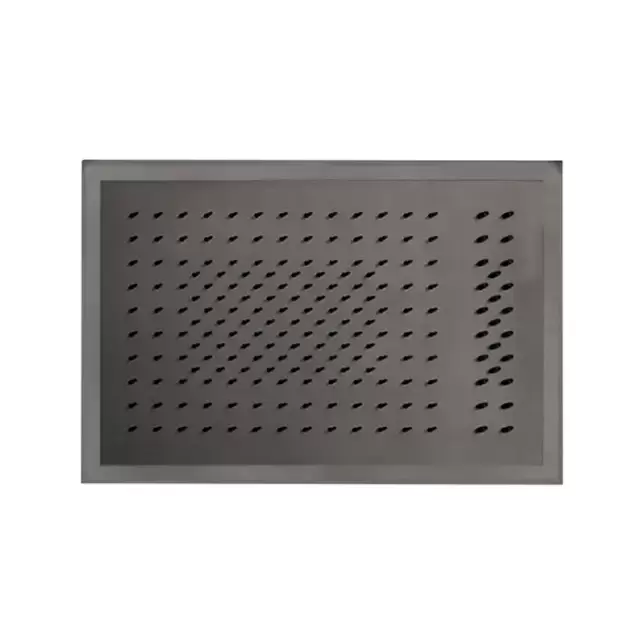 Fantini Acqua Zone Верхний душ 50х35см, двойной дождь, поток, светодиоды, хромотерапия, цвет: Matt Gun Metal PVD