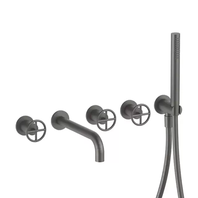 Fantini Fontane Bianche Встраиваемый смеситель для ванны, цвет: Matt Gun Metal PVD