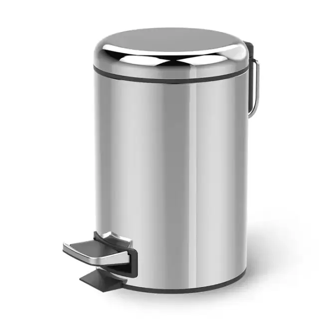 Decor Walther Universal Ведро с педалью, цвет: Сталь полированная