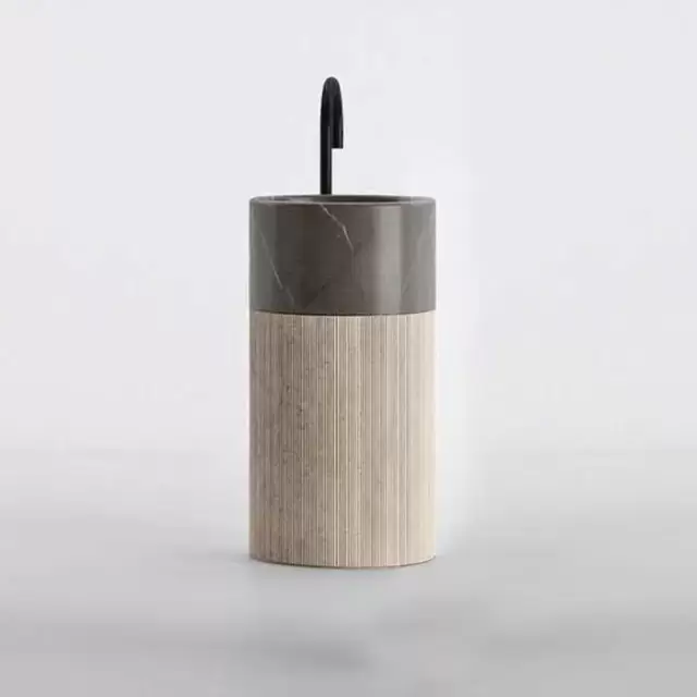 NOORTH milldue edition ROMA III Раковина 45х88 см, без отв., напольная, без перелива, с донным клапаном, цоколь фрезерованный Moka Cream, цвет: Moka Cream/Grafite