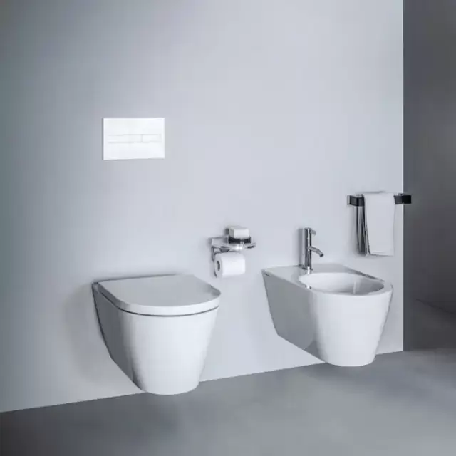 Laufen Kartell Биде подвесное 54.5х37х29см, с 1 отв. под смеситель, без боковых отв, с покр. LLC, цвет: белый