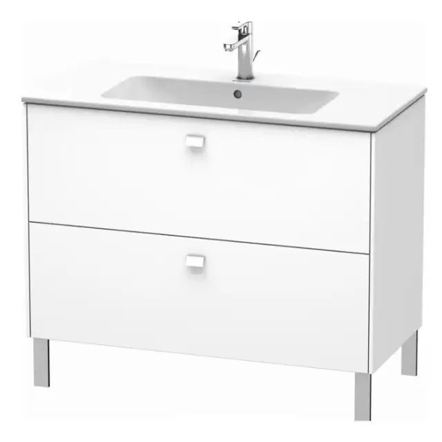 Duravit  Brioso Тумба напольная 102х47.9х68.3см, с раковиной, с 2 выдвижными ящиками, цвет: белый матовый