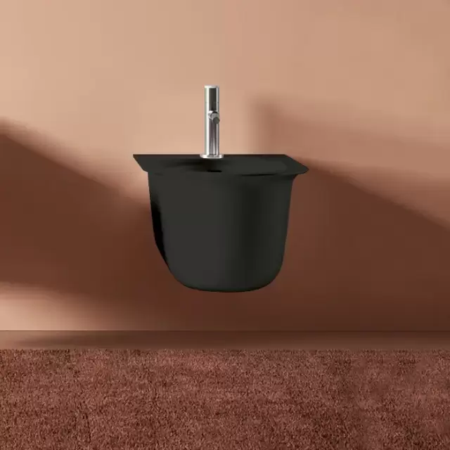Artceram Chic Биде подвесное 38х53см., с 1 отв., цвет: черный матовый