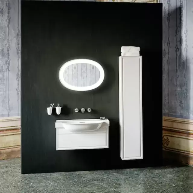 Laufen New Classic Тумба с раковиной, 77.5х31.5х34.5см, 1 ящик, подвесная, цвет: белый глянцевый (для раковины 813855)