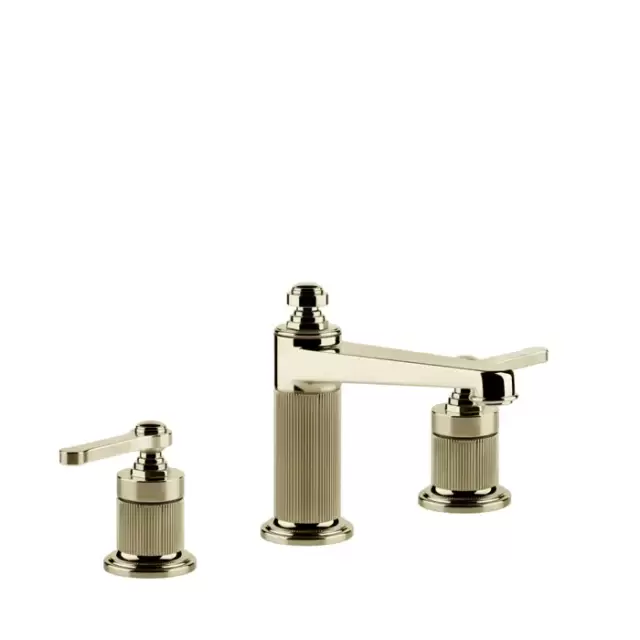 Gessi Venti20 Смеситель для раковины, на 3 отв., высота излива 98 мм., цвет: Brass PVD