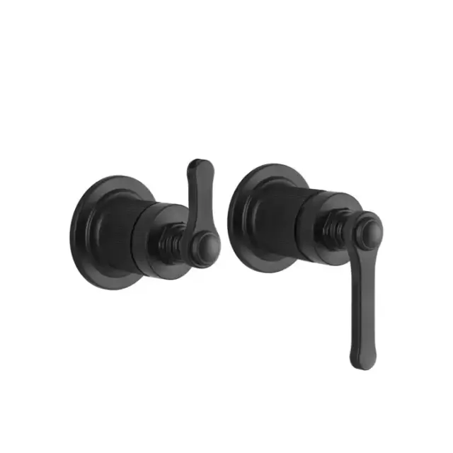 Gessi Venti20 Смеситель встраиваемый, однорычажный, с переключателем на 2 положения, внешняя часть, цвет: черный матовый