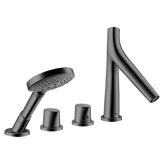 Axor Starck Organic Смеситель для ванны, термостатический, цвет: полированный черный хром