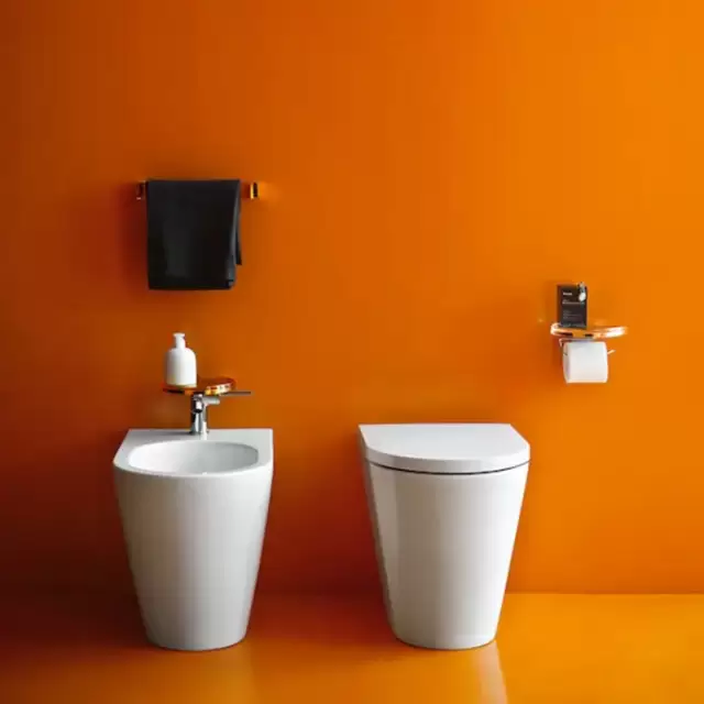 Laufen Kartell Биде напольное 56х37х43см с 1 отв. под смеситель, без боковых отв, цвет: белый