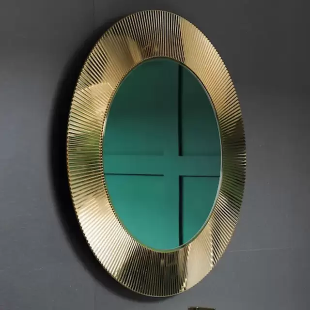 Laufen Kartell Зеркало круглое d=78см, настенное, без подсветки, цвет: золотой