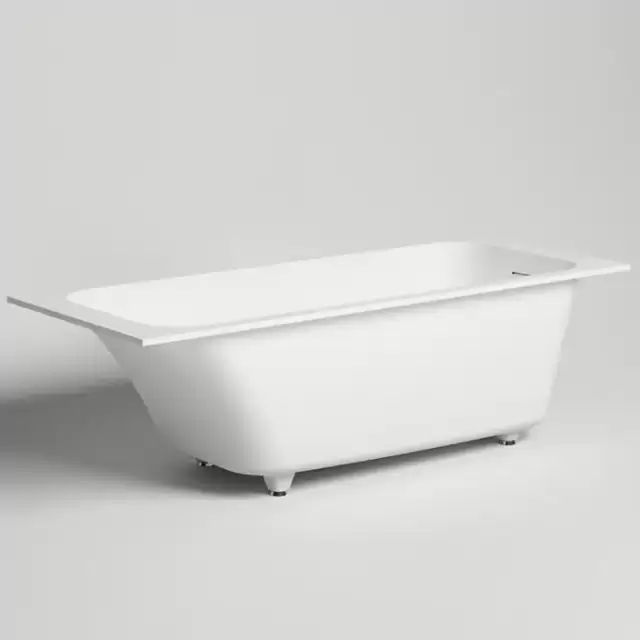 Salini Orlanda Встраиваемая ванна 160х70х60cм, "Up&Down", сифон, щелевой слив-перелив, S-Sense, цвет: белый глянцевый