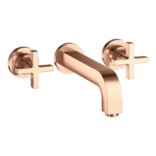 Axor Citterio Смеситель для раковины 222, встраиваемый, излив: 22.2см., цвет: полированное красное золото