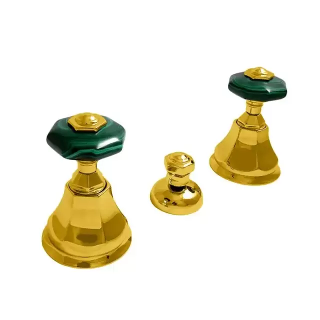 Nicolazzi Teide Chic Смеситель для биде с 2мя ручками, на 3 отв., цвет: золото