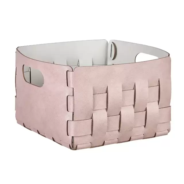 ADJ Корзинка Bottega, 25x25xH20 см., цвет: пепельная роза/устричный