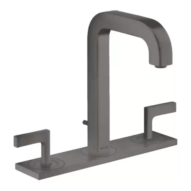 Axor Citterio Смеситель для раковины 170, на 3 отв., ручка: рычаг, с панелью, с донным клапаном, цвет: шлифованный черный хром