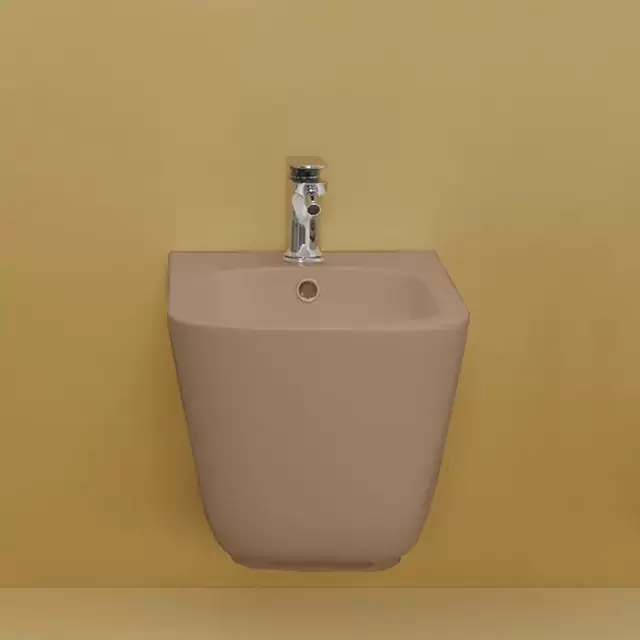 Kerasan Tribeca Биде подвесное 54х35см, c 1 отв под смеситель, c креплением WB9N, цвет: Bruno matt