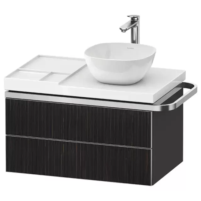 Duravit Aurena Тумба подвесная под раковину 78.4x80.2x49.2см, цвет: графит матовый/шпон черное дерево