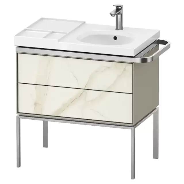 Duravit Aurena Тумба подвесная под раковину 78.4x80.2x49.2см., цвет: Таупе шелковисто-матовый/мраморная структура