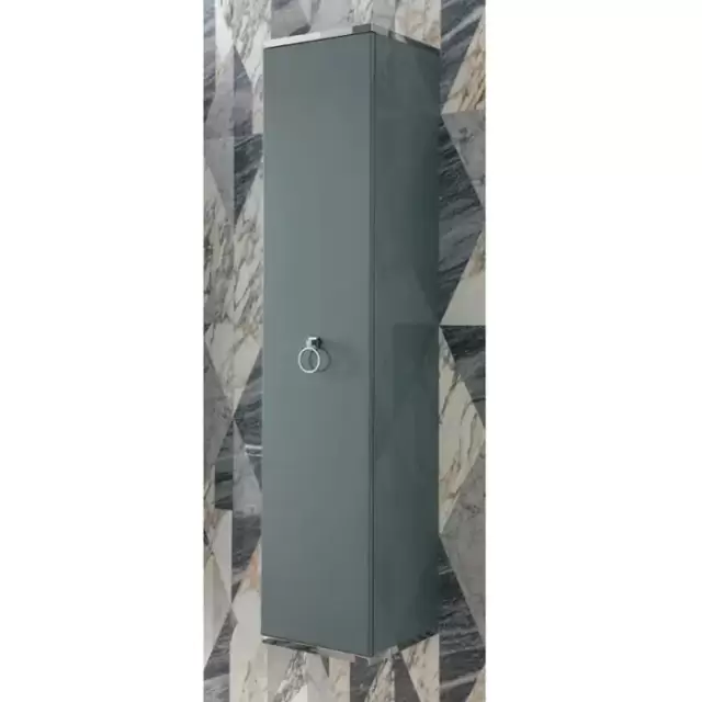 Oasis Lutetia Колонна 35х35х164см., подвесная, левая, 1 дверца, фурнитура хром, цвет: Avio глянцевый