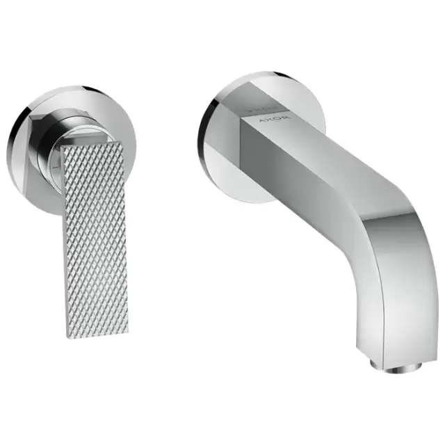 Axor Citterio Смеситель для раковины, встраиваемый, излив 220 мм, с розетками, с текстурой, внешняя часть, цвет: хром