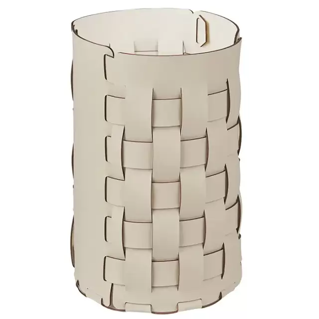 ADJ Корзина для мусора Bottega, D22xH35 см., цвет: панна котта/белый