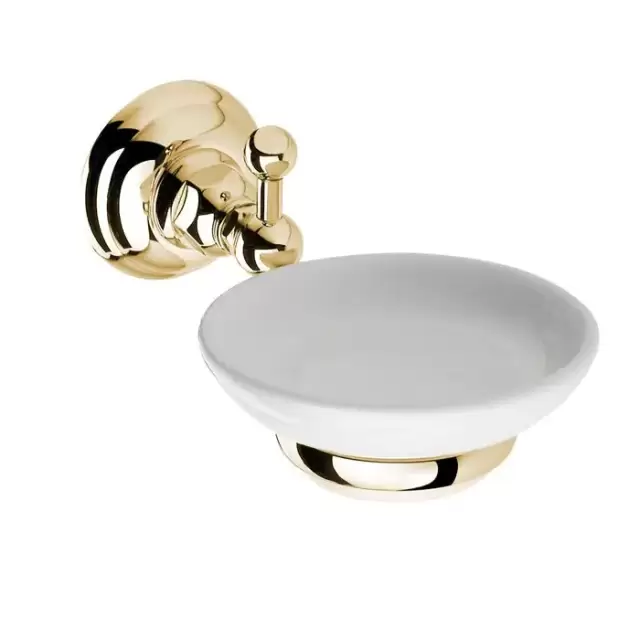 Nicolazzi Classica Мыльница подвесная, цвет: керамика/золото