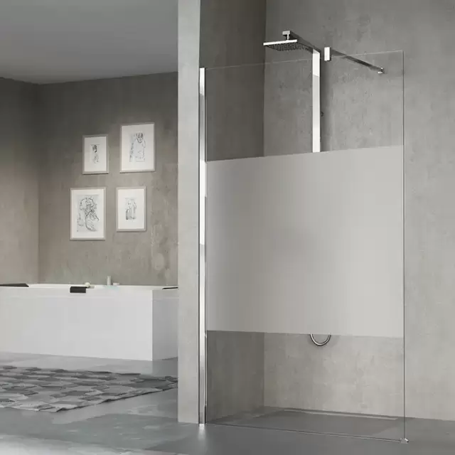 Novellini Giada H Душевое ограждение 87-88.5х205см., с свободным входом, с настенным кронштейном, стекло прозрачное, цвет: Silver