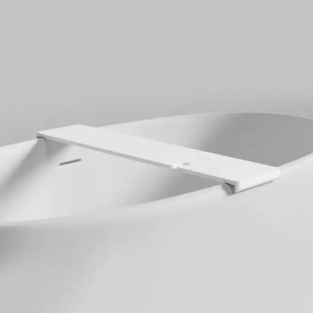 Salini Gabbiano Basic Полка для ванны 900х200х72 мм. установка на отдельностоящие ванны шириной до 870 мм, S-Stone, цвет: матовый белый