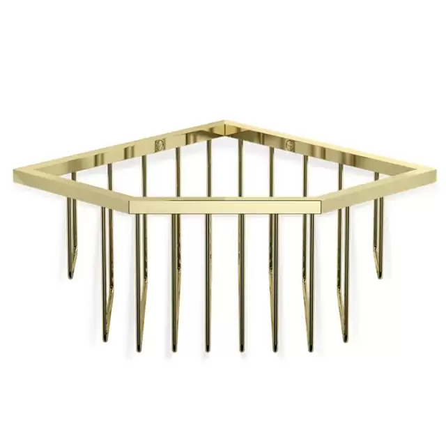 Decor Walther WA ECK1 Корзина универсальная 18x18x9.5см для душа, угловая, подвесная, цвет: золото
