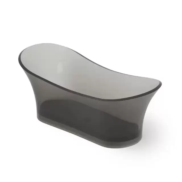 Dea Design Elegant Ванна 175x75x68см., отдельностоящая, Glasstech, прозрачная смола, цвет: Smoky Black R4