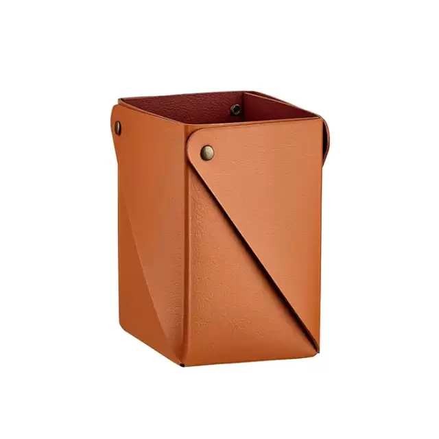 Colombo Adj Стаканчик MIU 8x8хH10.5см., настольный, цвет: коньяк/бордо