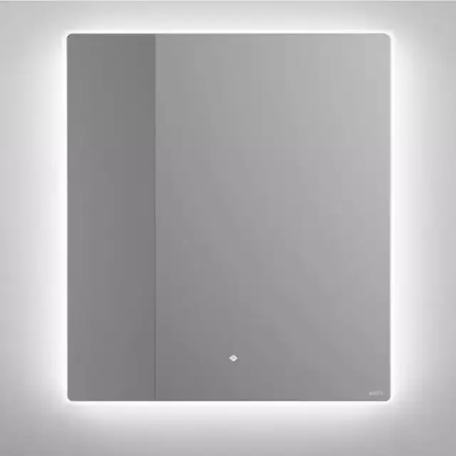 Salini Зеркало для ванны OMBRA 90х90х2.5см., с LED подсветкой, влагостойкое AGC Сrystalvision, сенс. выкл., крепления, обогрев, антизапот.