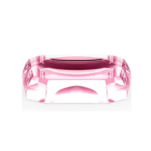 Decor Walther Kristall STS Мыльница настольная, цвет: хрусталь розовый