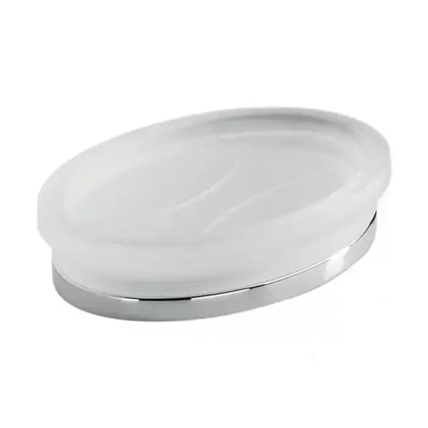 Colombo Land Мыльница настольная, цвет: хром/матовое стекло