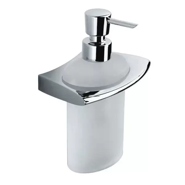 Colombo Land Дозатор для жидкого мыла, подвесной, цвет: хром/матовое стекло