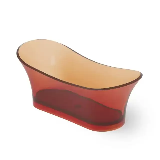 Dea Design Elegant Ванна 175x75x68см., отдельностоящая, Glasstech, прозрачная смола, цвет: Sunset R1