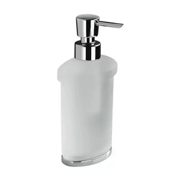 Colombo Land Дозатор для жидкого мыла, настольный, цвет: хром/матовое стекло