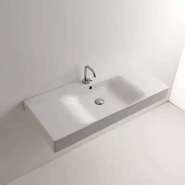 Kerasan Cento Раковина 100х45 см, 1 отв., цвет: белый