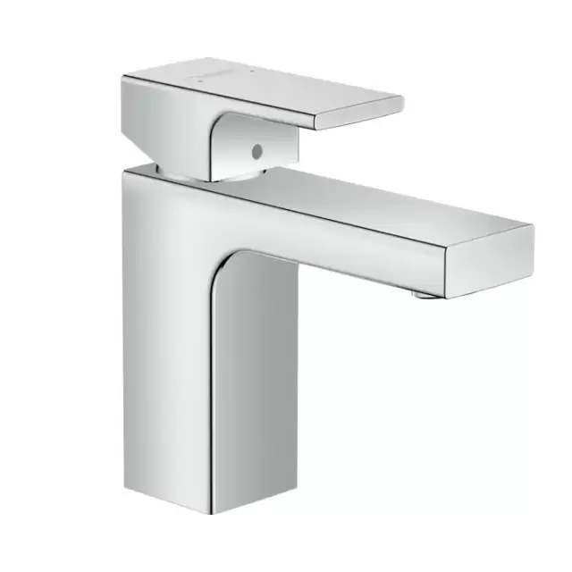 Hansgrohe Vernis Shap Смеситель для раковины, излив 100 мм, с донным клапаном, цвет: хром