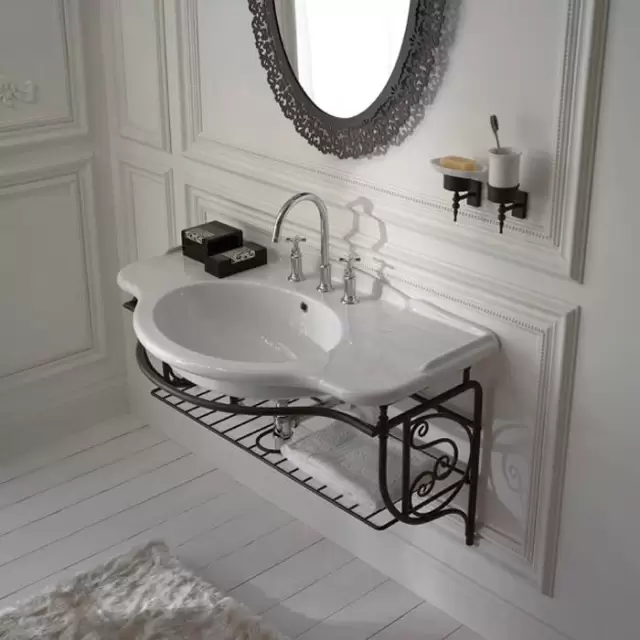 Globo Paestum Консоль подвесная 110x60x60см, с раковиной на 1 отв, цвет: состаренный металл