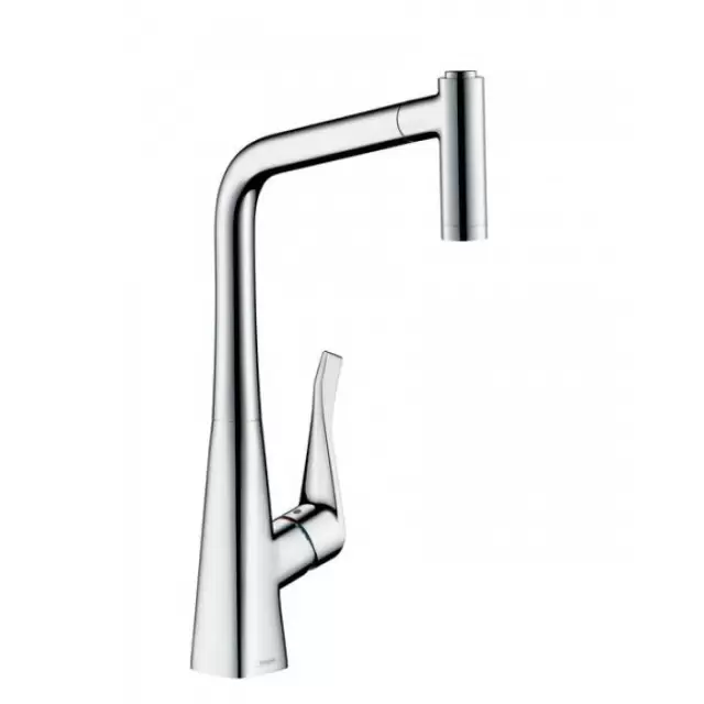 Hansgrohe Metris Смеситель  для кухни на 1 отв, поворотный и выдвижной излив 2jet, цвет: хром