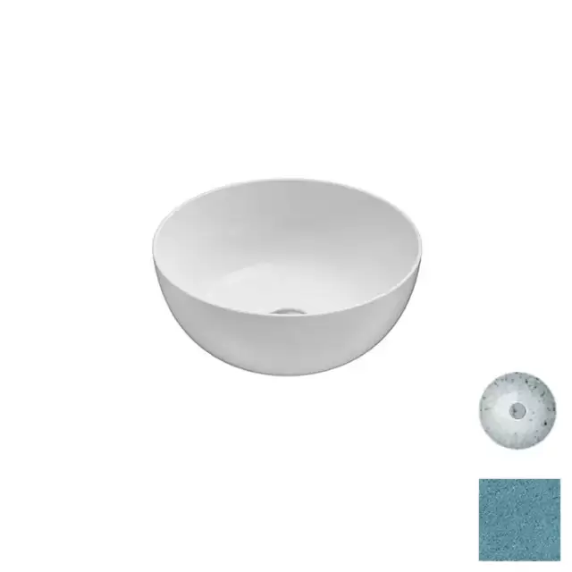 Globo T-Edge Раковина-чаша 37х16 см, без отв., на столешницу, цвет: Graniglia Turchese