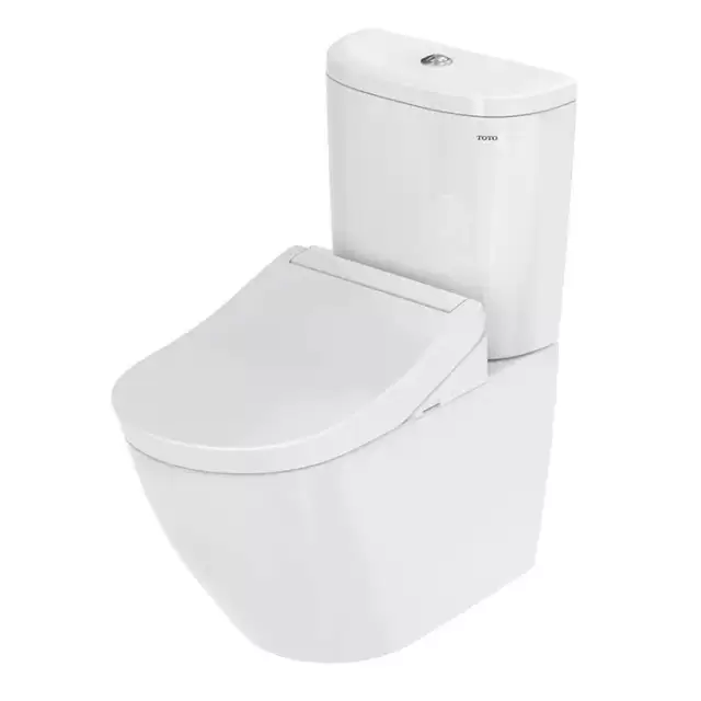 TOTO NC Унитаз моноблок 38x70cм, безободковый, tornado, CeFiONtect, cиденье Washlet, цвет: белый
