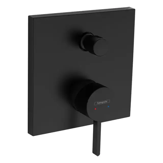 Hansgrohe Finoris Смеситель для душа, встраиваемый, с переключателем потоков на 2 положения, внешняя часть, цвет: черный матовый
