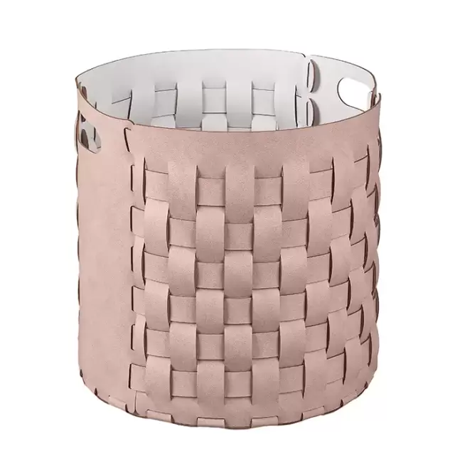 Colombo Adj Круглая корзина Bottega D40хH40см., напольная, цвет: пепельная роза/устричный