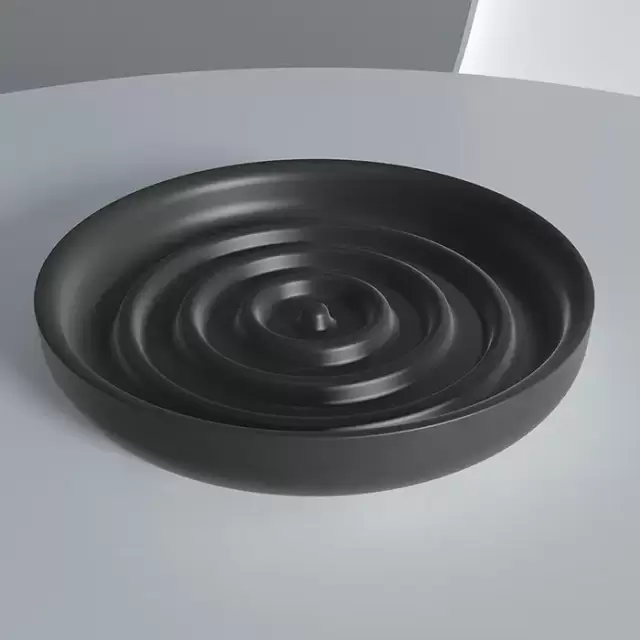 Salini Gocce Мыльница настольная, S-Stone, цвет: черный матовый