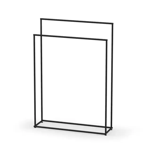 Decor Walther Mikado Полотенцедержатель 86см., напольный, двойной, цвет: черный матовый